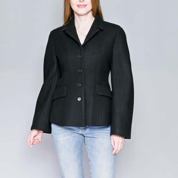 709. NOMINATE Milano Black Wool-Blend Jacket NWT Small - Picture 7 of 7